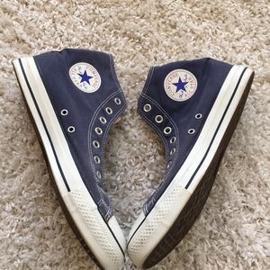 Men’s blue and white hightop Converse